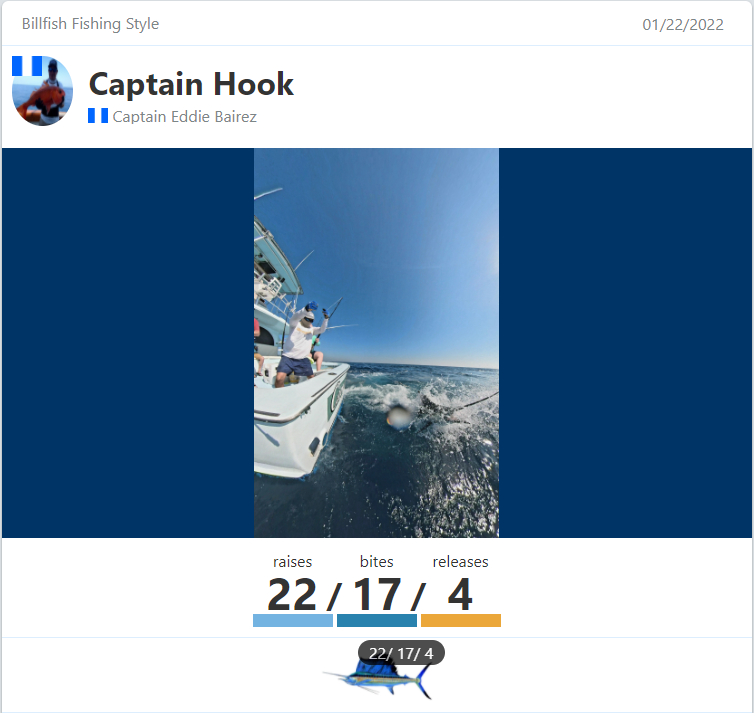 captapp fish report captain hook January 22 2022