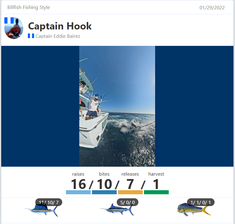 captapp fish report captain hook january 29 2022