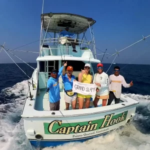 Anglers in open sea