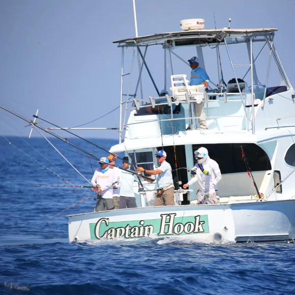 Anglers in fishing boat